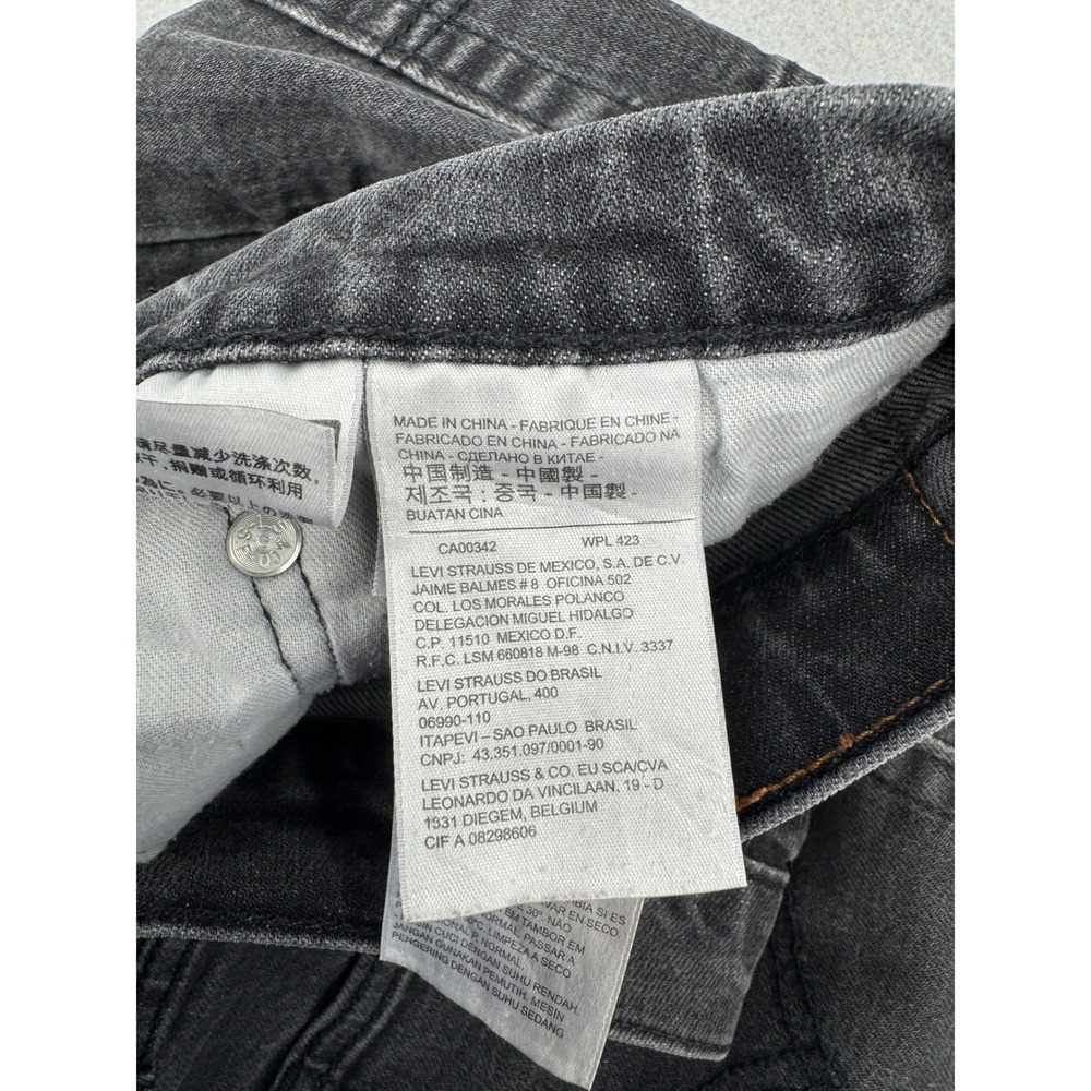 Levis 505 Regular Fit Jeans Mens 36x34 (36x32) Faded Black Straight Leg Denim - Picture 12 of 12